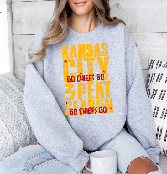 Kansas City 3 Peat Season Yellow