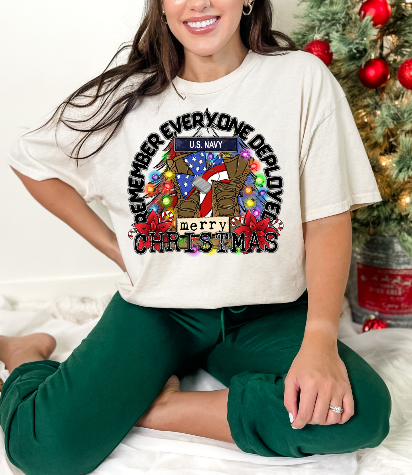 Remember Everyone Deployed Merry Christmas (U.S Navy)
