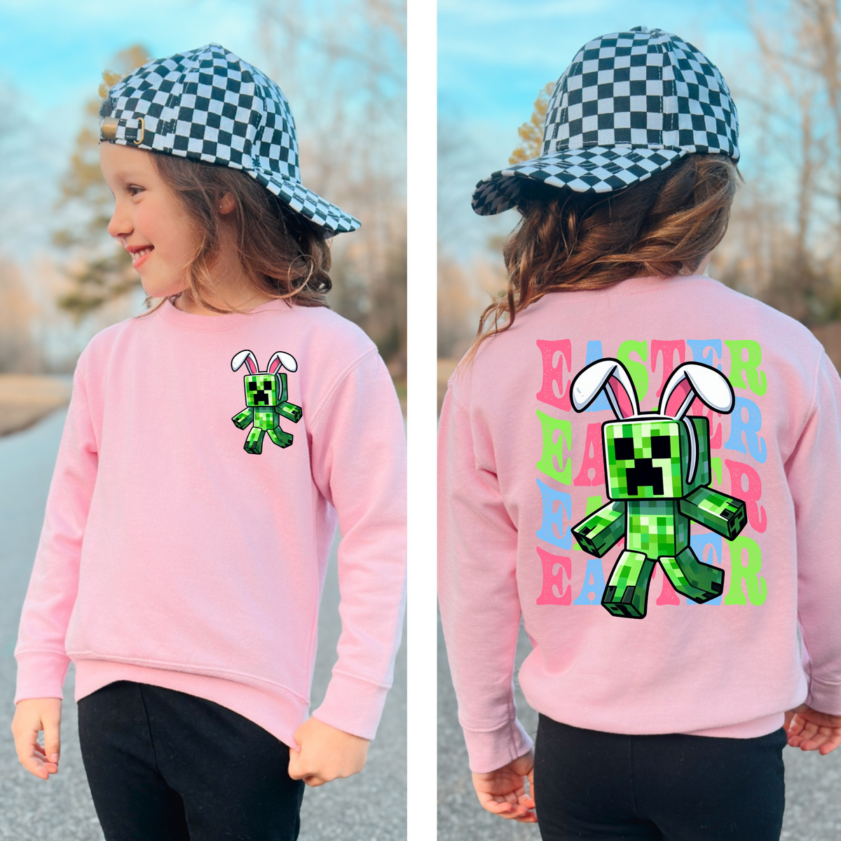 Minecraft Easter Pink-Front
