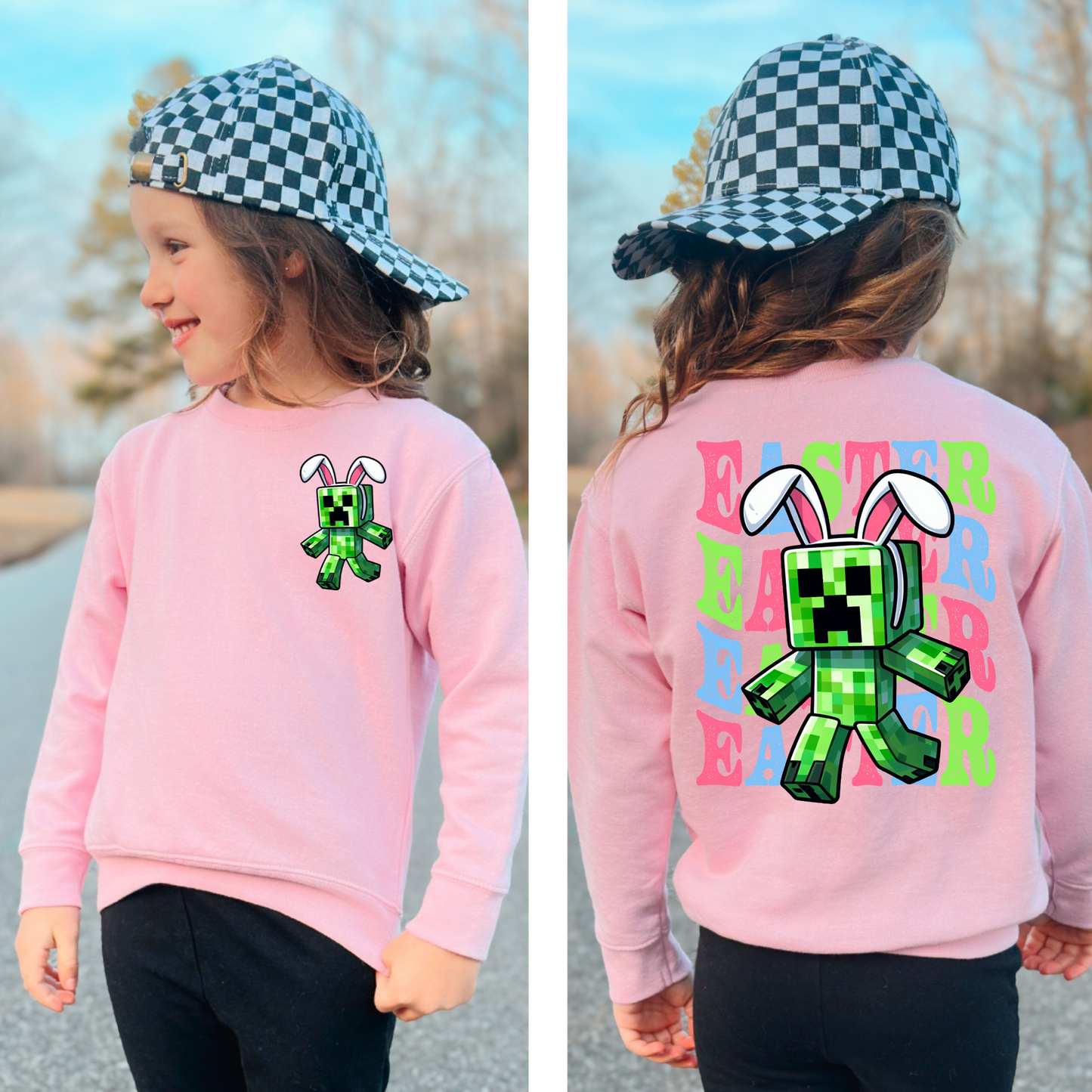 Minecraft Easter Pink-Back