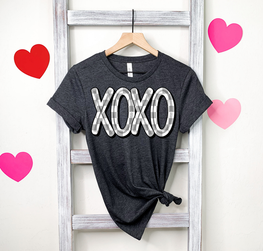 XOXO Grey And White Checkered