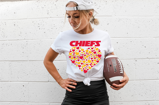 Chiefs with red and yellow hearts