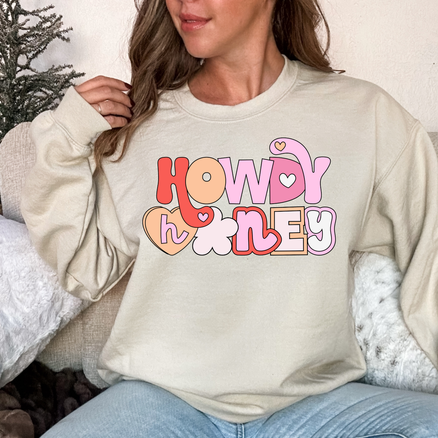 Howdy Honey Heart Letters-DTF Transfer