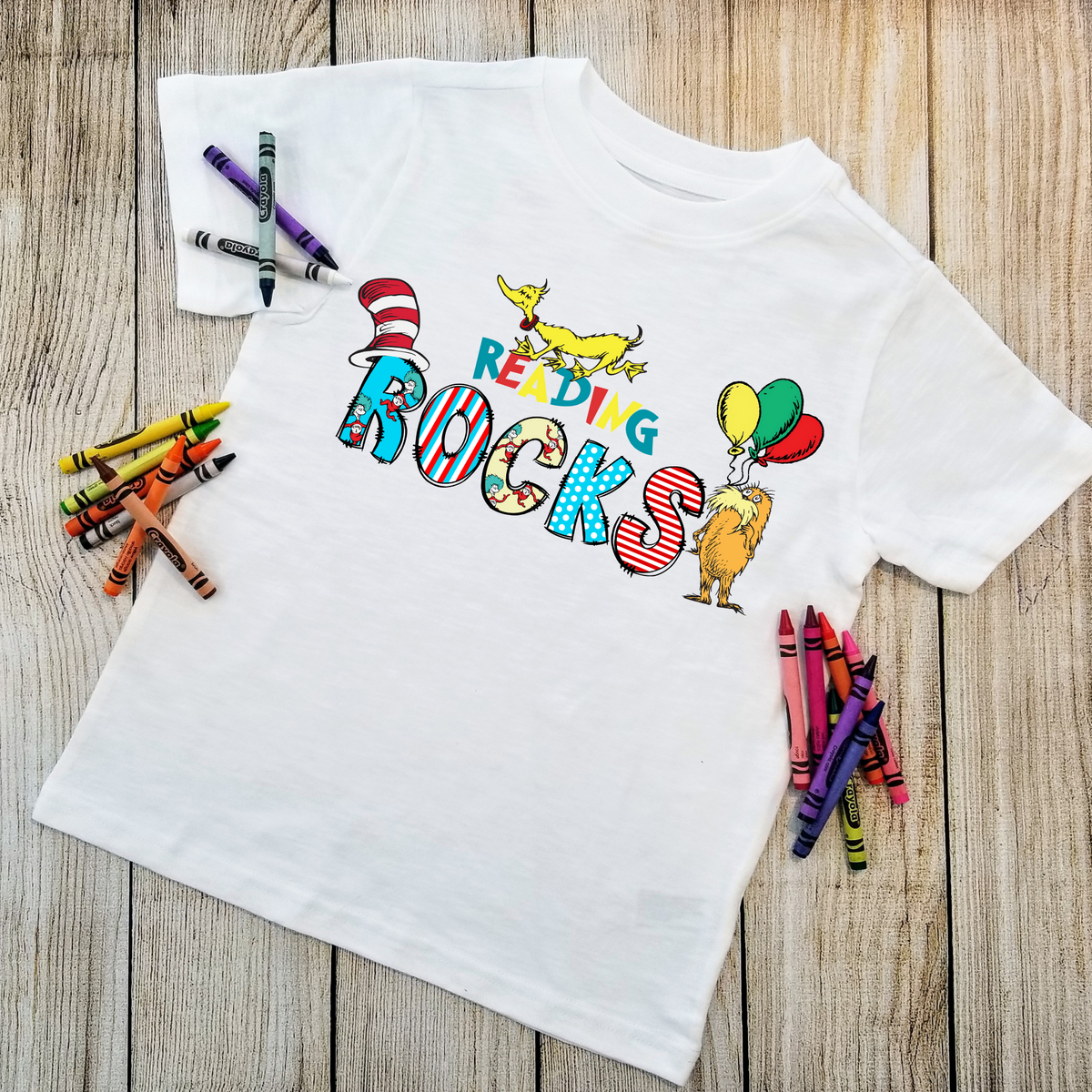 Loarx Rocks Reading Rocks (Lorax Balloons)- DTF Transfer – Earthline Customs
