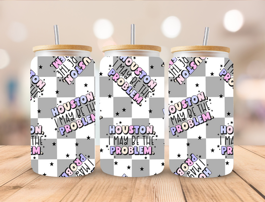 Houston, I May Be The Problem Grey Checker - UV Libby Wrap