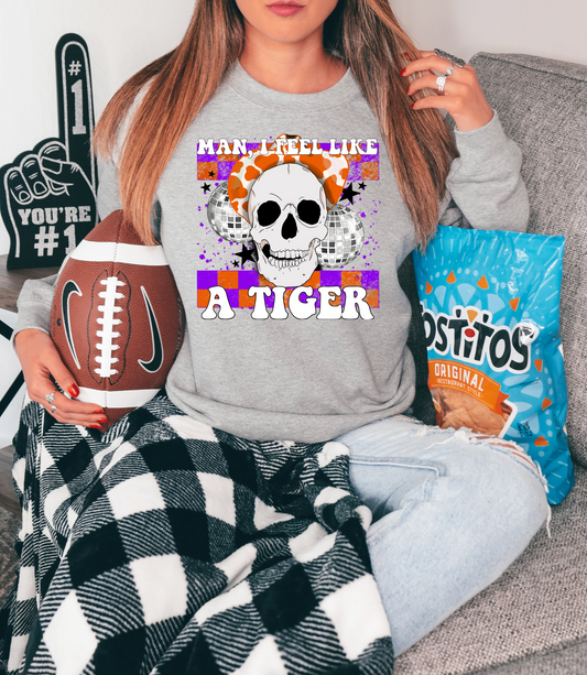 Man I feel like a tiger-purple and orange