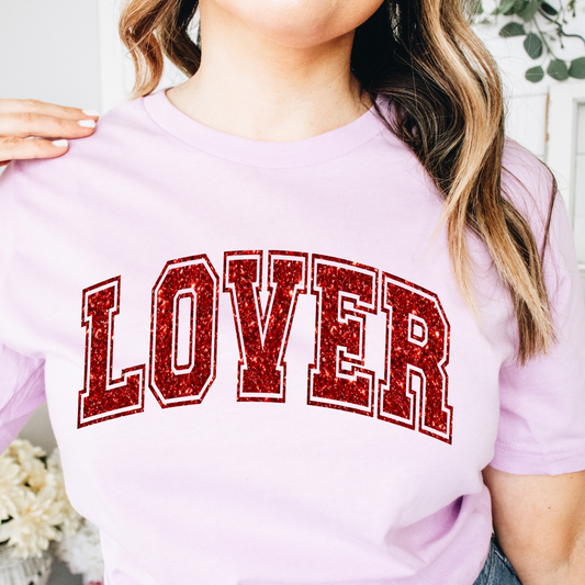 Lover Red Glitter- DTF Transfer