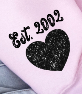 Silver Sequin Mama-EST Heart Sleeve