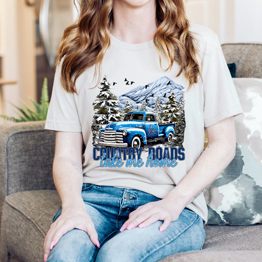 Country Roads Take Me Home Winter-DTF Transfer