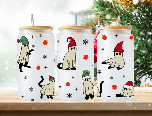Black Cat Christmas Ghosts - UV Libby Wrap