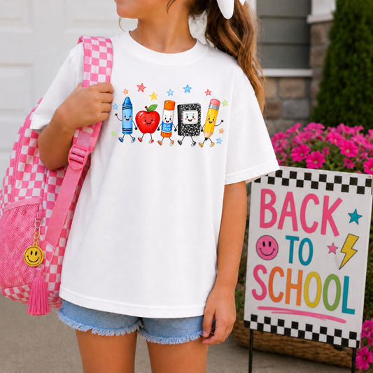 Crayon Apple Glue Stick Notebook Pencil