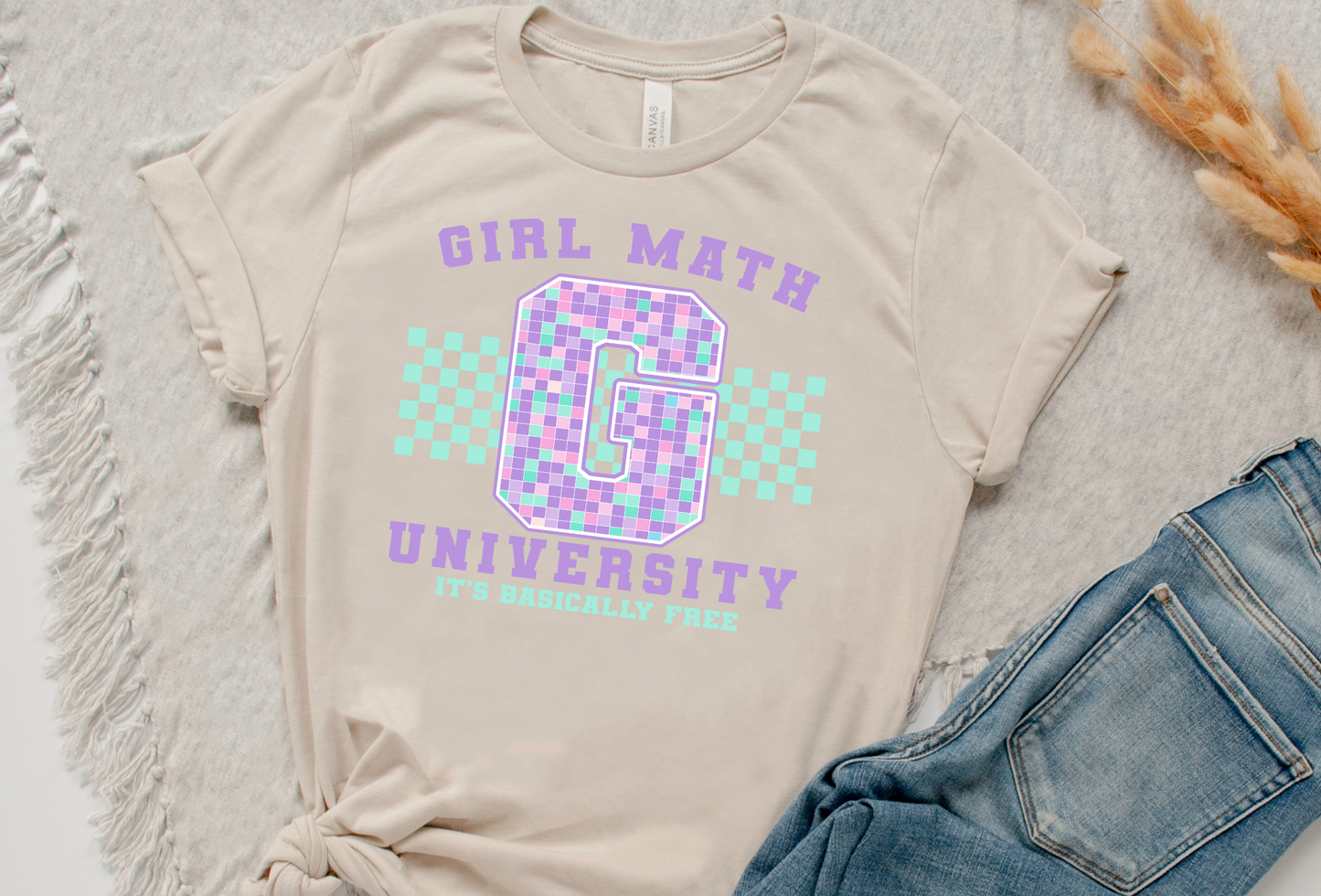 Girl Math University  - PURPLE/MINT