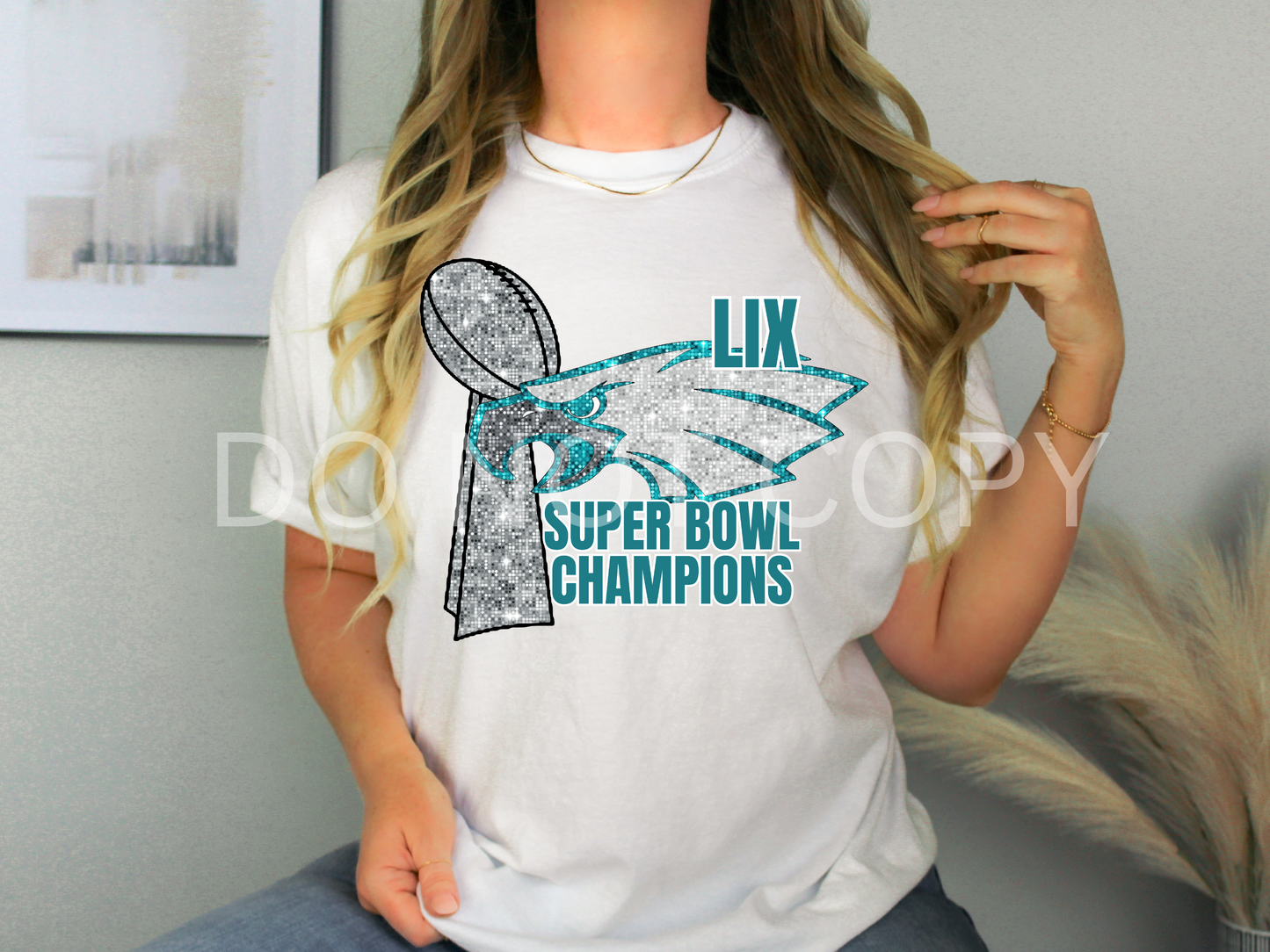 Glitter Eagles Super Bowl Champions