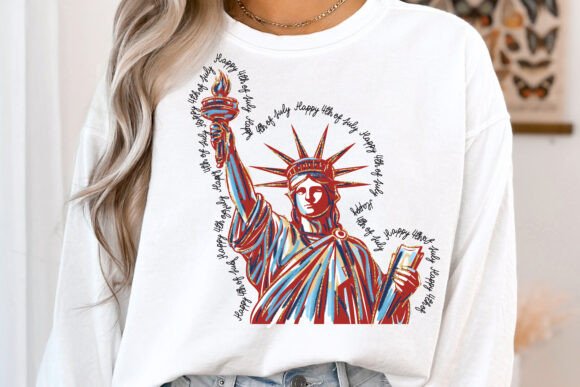 Happy fourth of July Statue of Liberty