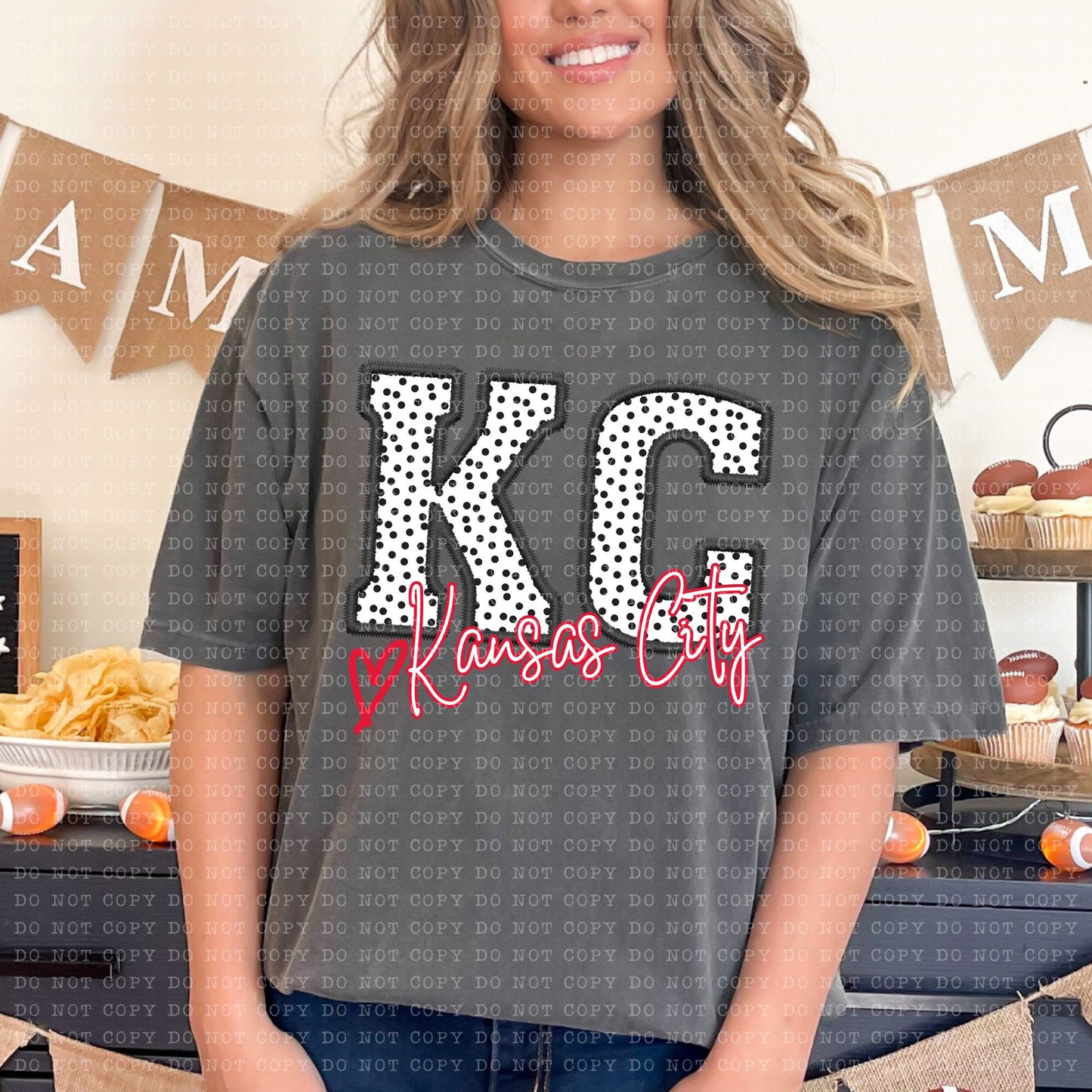 Faux Embroidery Polka Dot KC