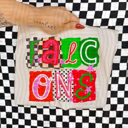 FALCONS RED & GREEN CHECKERS