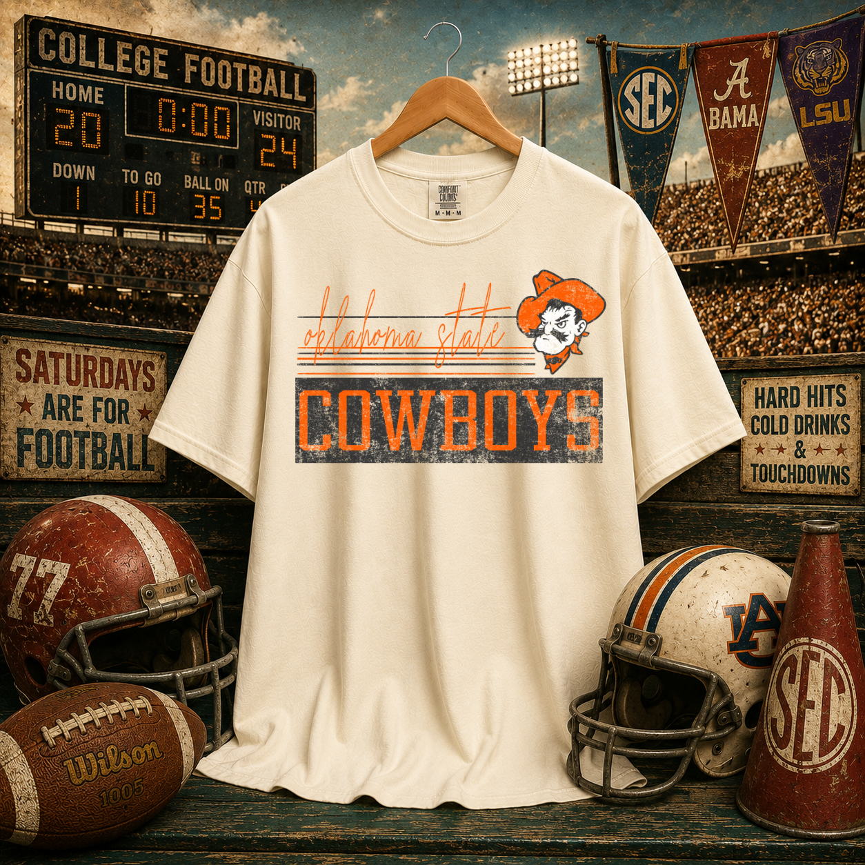 Retro Vibe Oklahoma State Cowboys