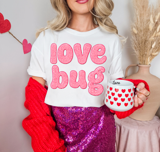 Love Bug Pink Glitter Letters