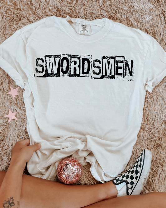 Swordsmen Black And White Spray Paint Letters