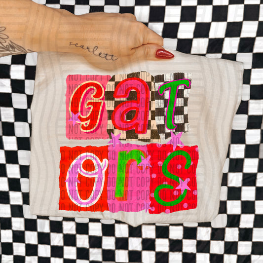 GATORS RED & GREEN CHECKERS
