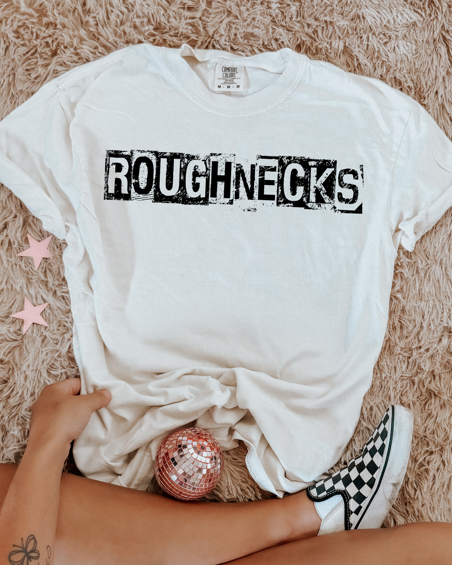 Roughnecks Black And White Spray Paint Letters