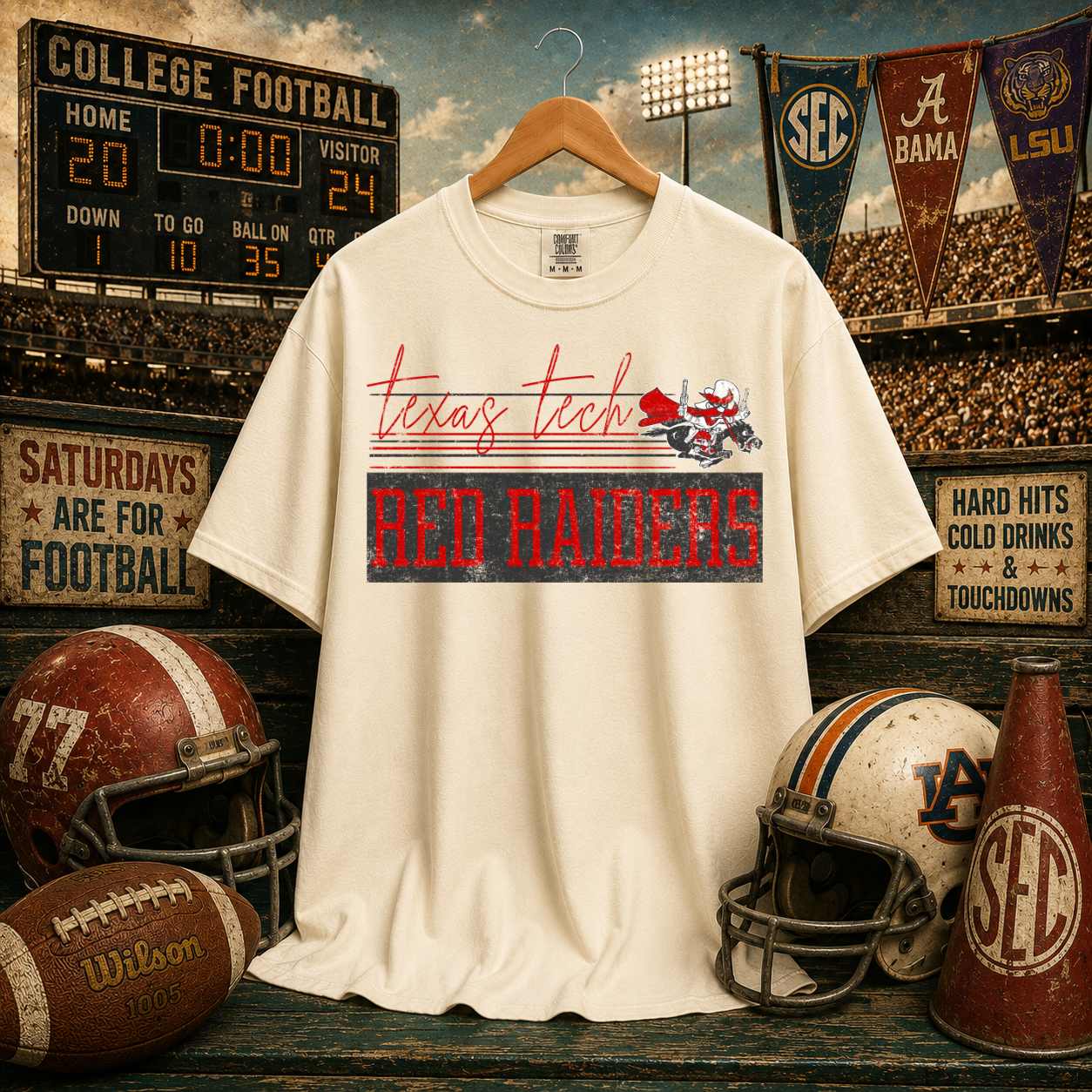 Retro Vibe Texas Tech Raiders