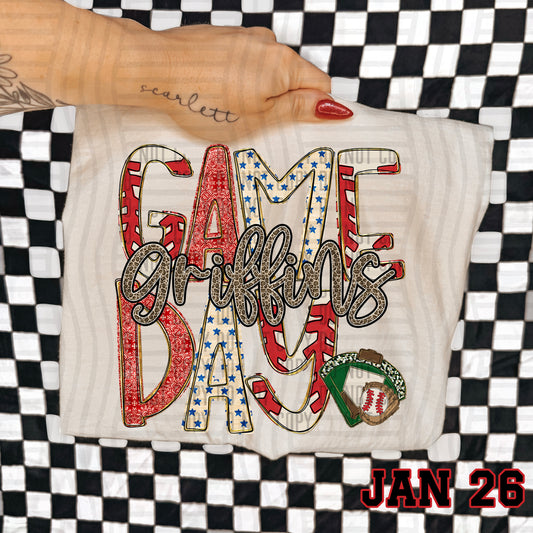 BASEBALL GAME DAY CHEETAH GRIFFINS