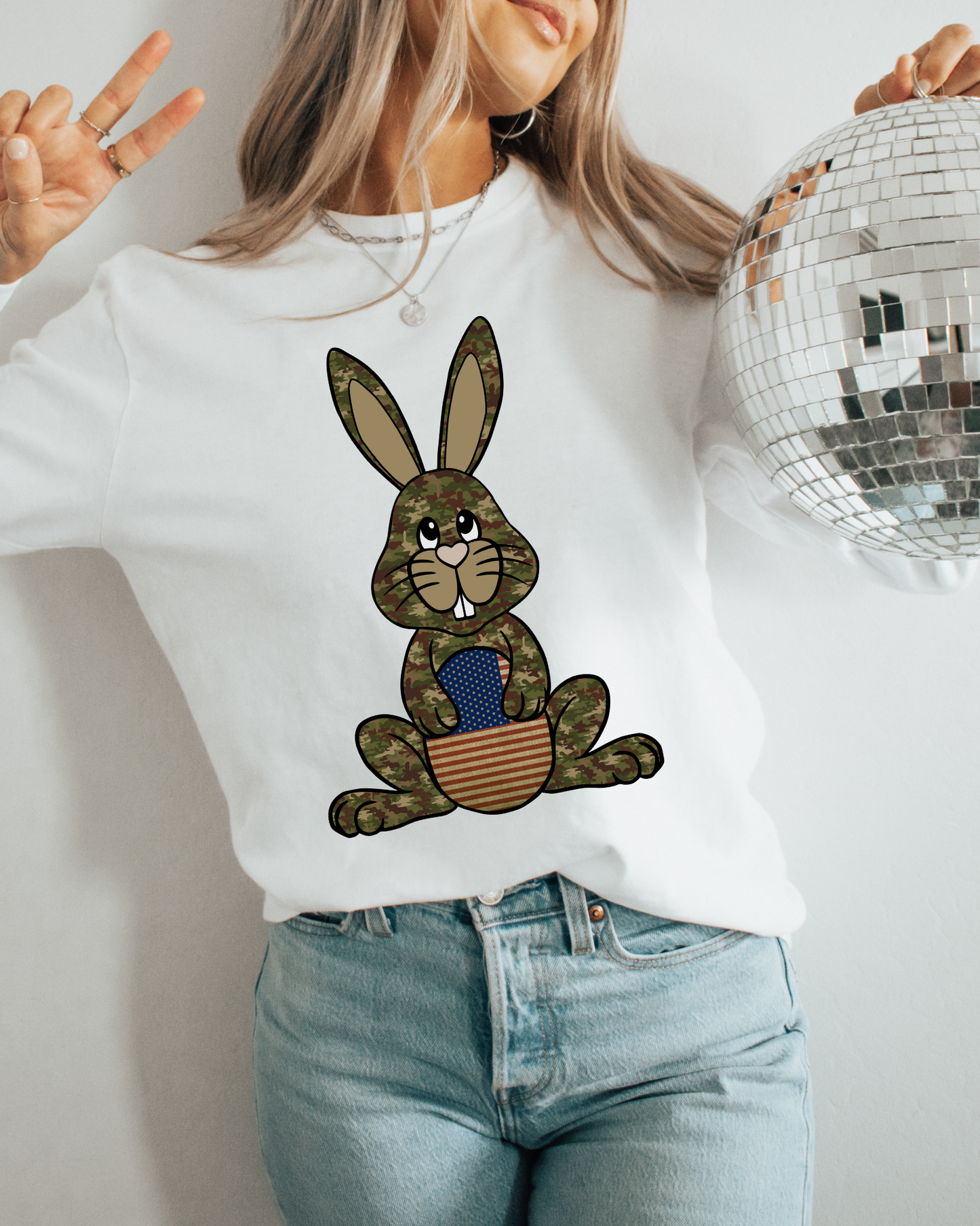 Camo Bunny w/American Egg