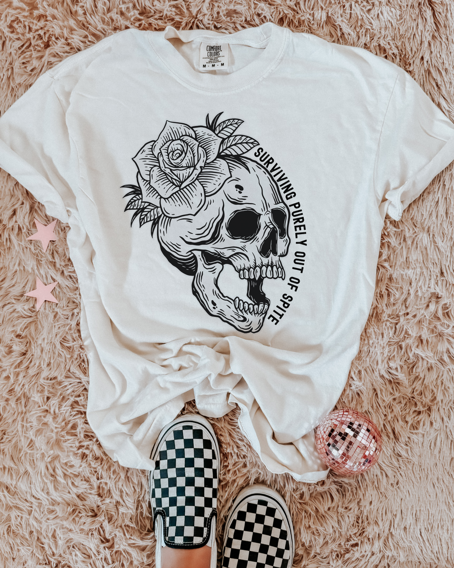 Surviving Purely Out Of Spite Skull And Flower