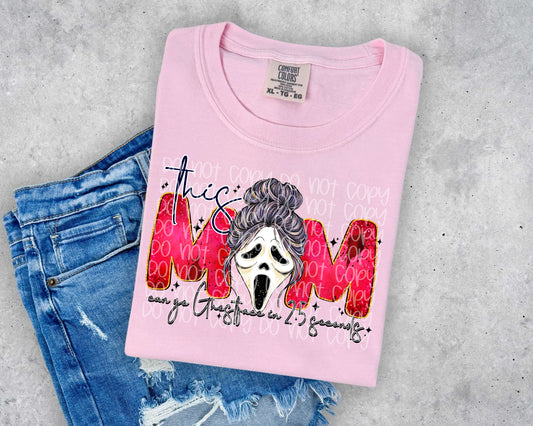 This mom can go Ghostface in 2.5 seconds