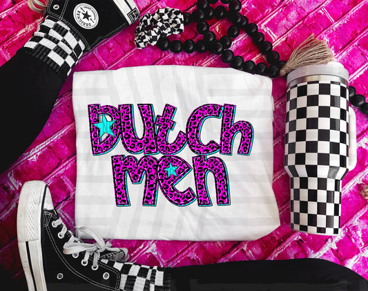 Dutch Men (pink neon leopard)
