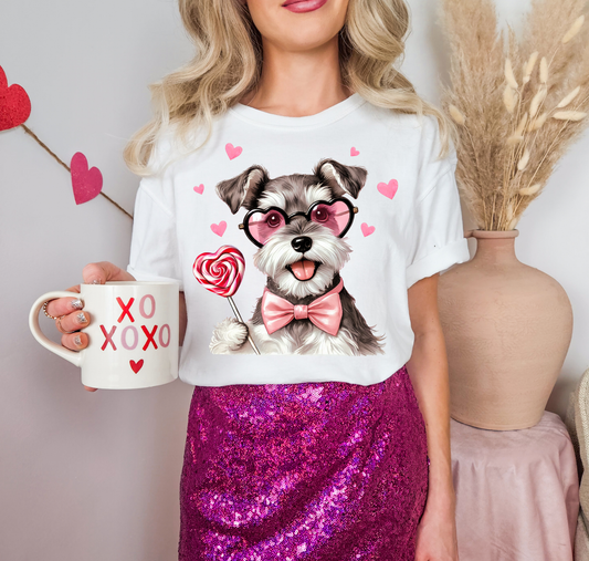 Dog With Heart Shaped Glasses And Bowtie