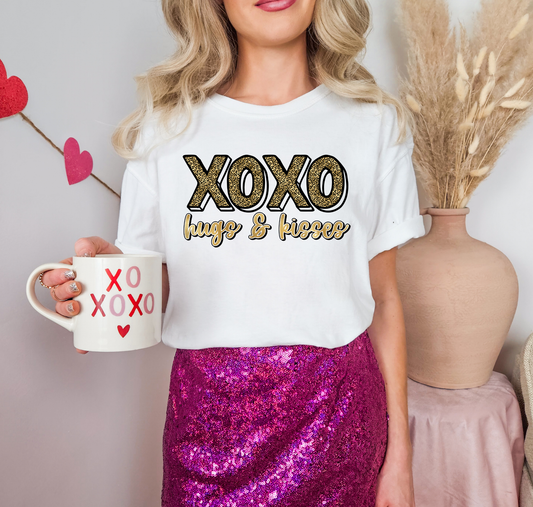 XOXO Hugs & Kisses Leopard