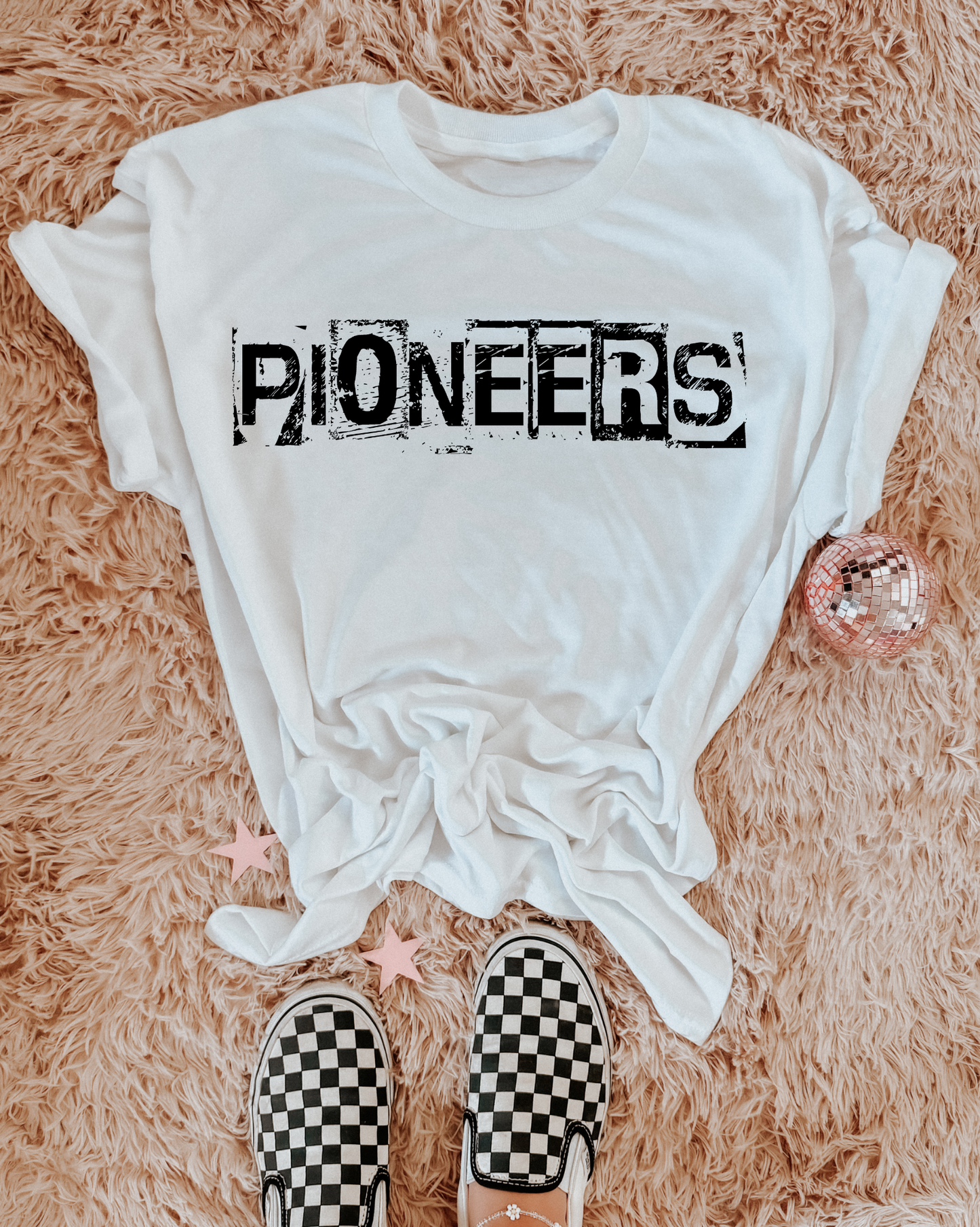 Pioneers Black And White Spray Paint Letters