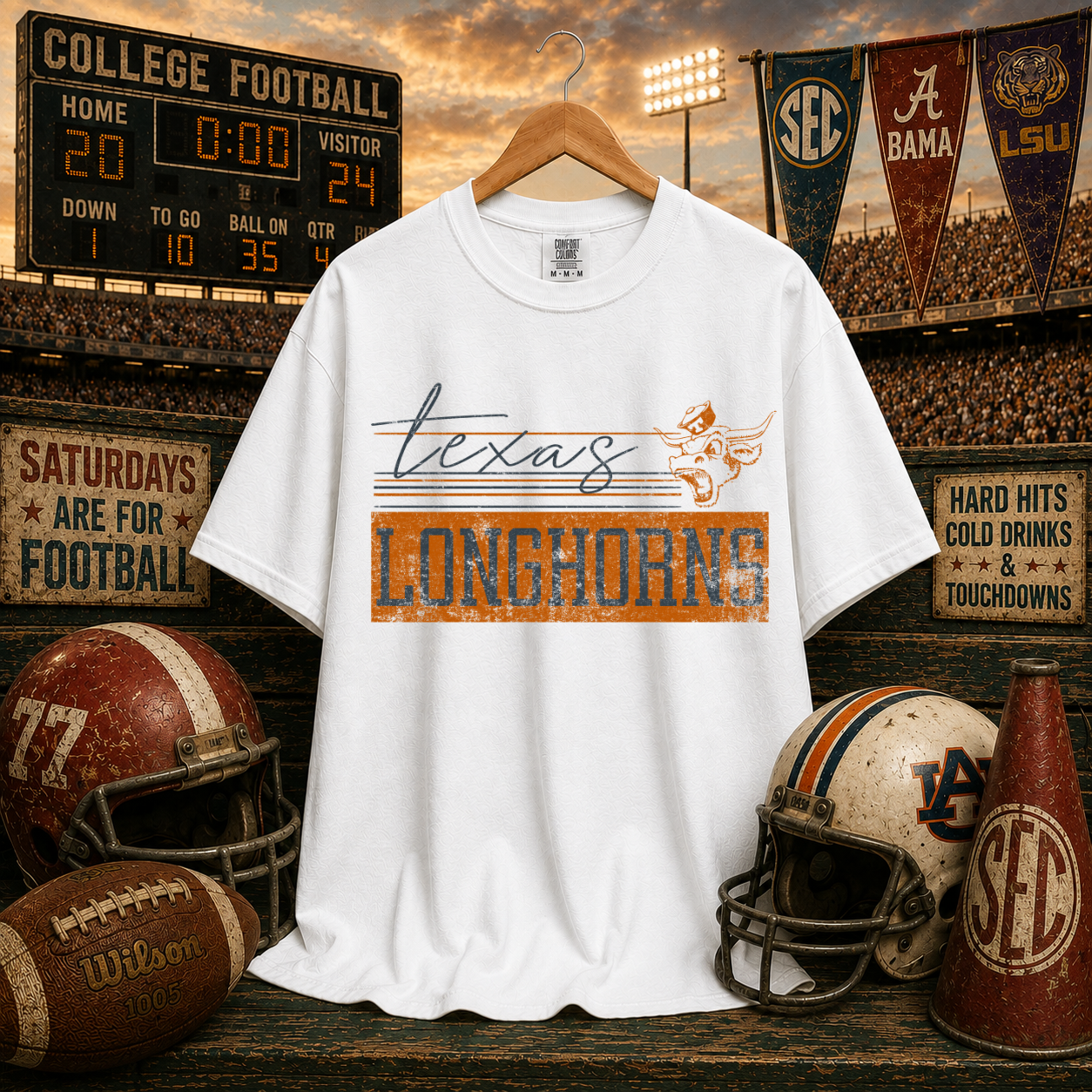 Retro Vibe Texas Longhorns