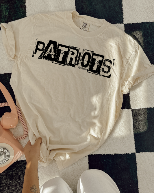 Patriots Black And White Spray Paint Letters