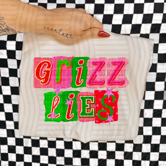 GRIZZLIES RED & GREEN CHECKERS