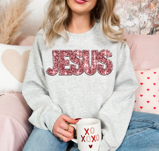 Jesus Pink Glitter