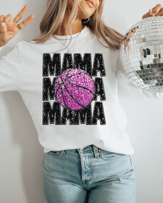 Basketball Mama (pink glitter)