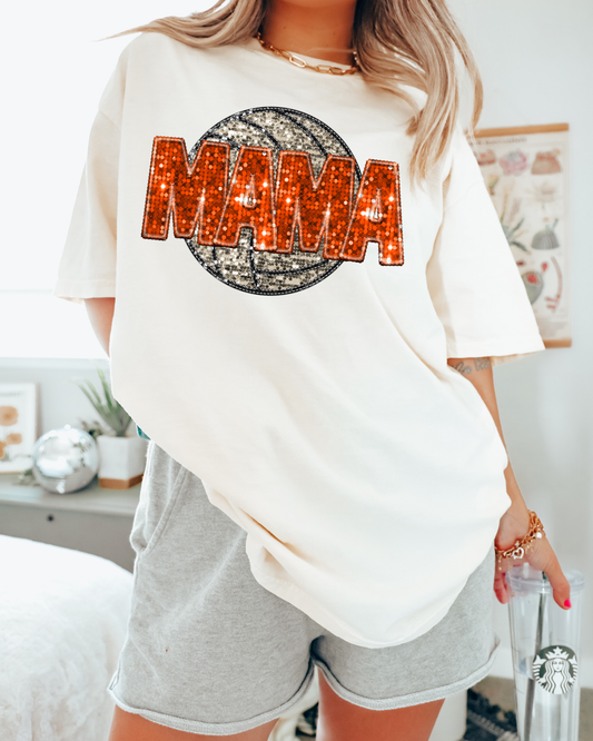 Mama Orange Glitter Volleyball