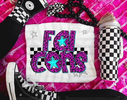 Falcons (pink neon leopard)