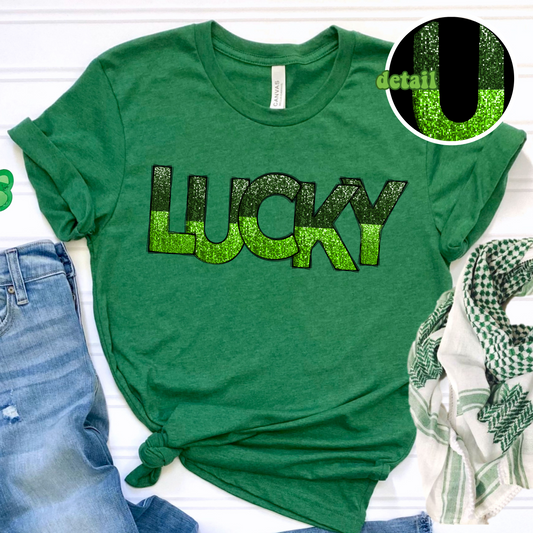 Lucky Bright Green Glitter