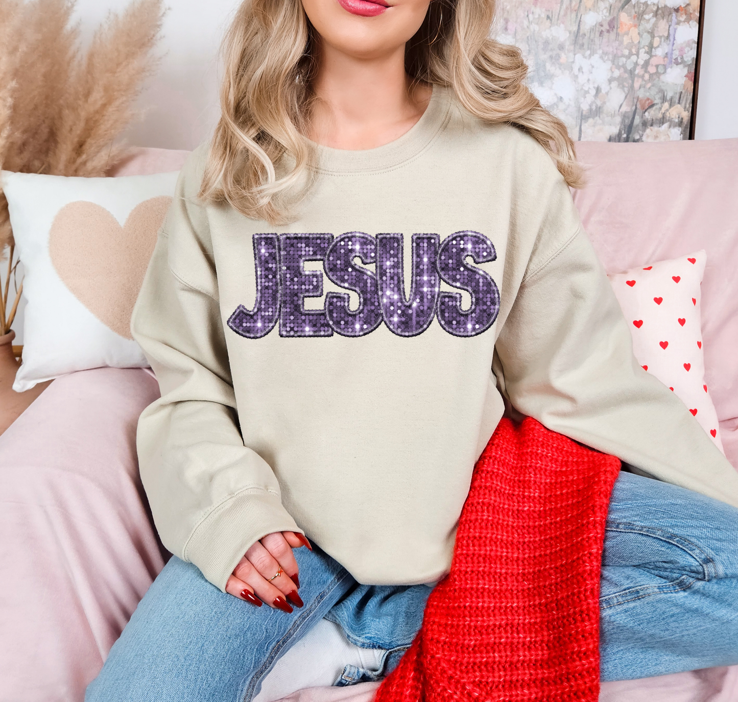Jesus Light Purple Sparkles