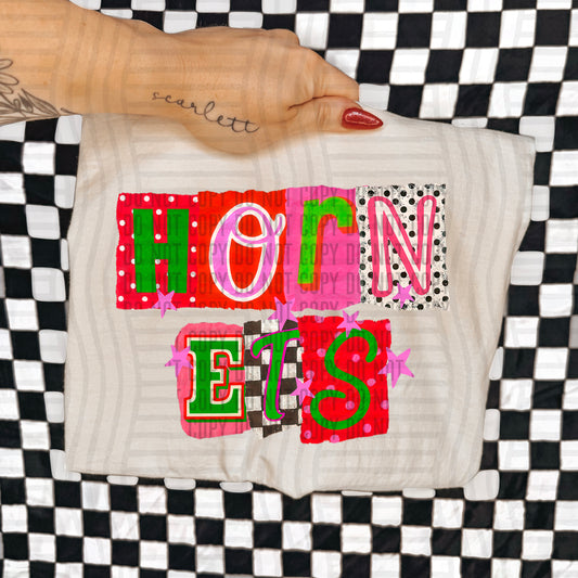 HORNETS RED & GREEN CHECKERS