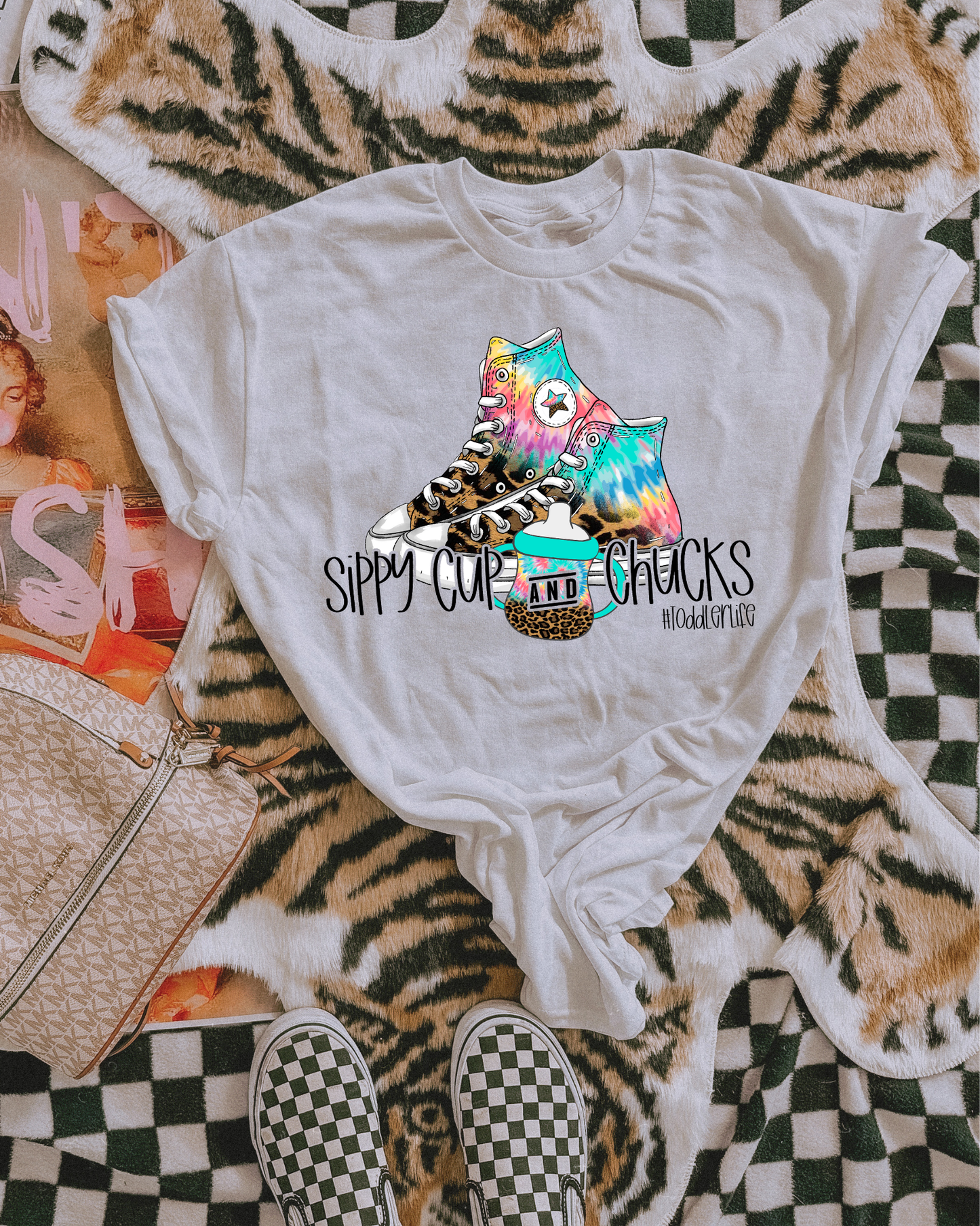 Sippy Cup And Chucks Light Tie Die