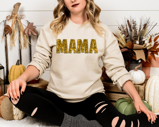 Mama, sequin - gold