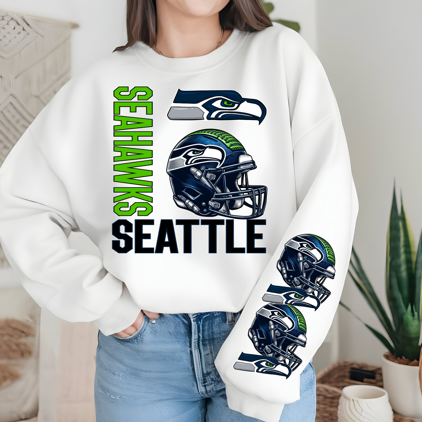 Seattle Seahawks Helmet And Logo-Chest