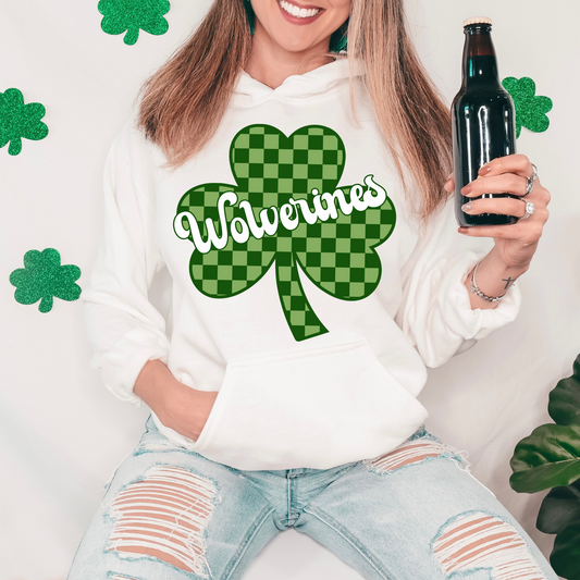 Wolverines Four Leaf Clover Green