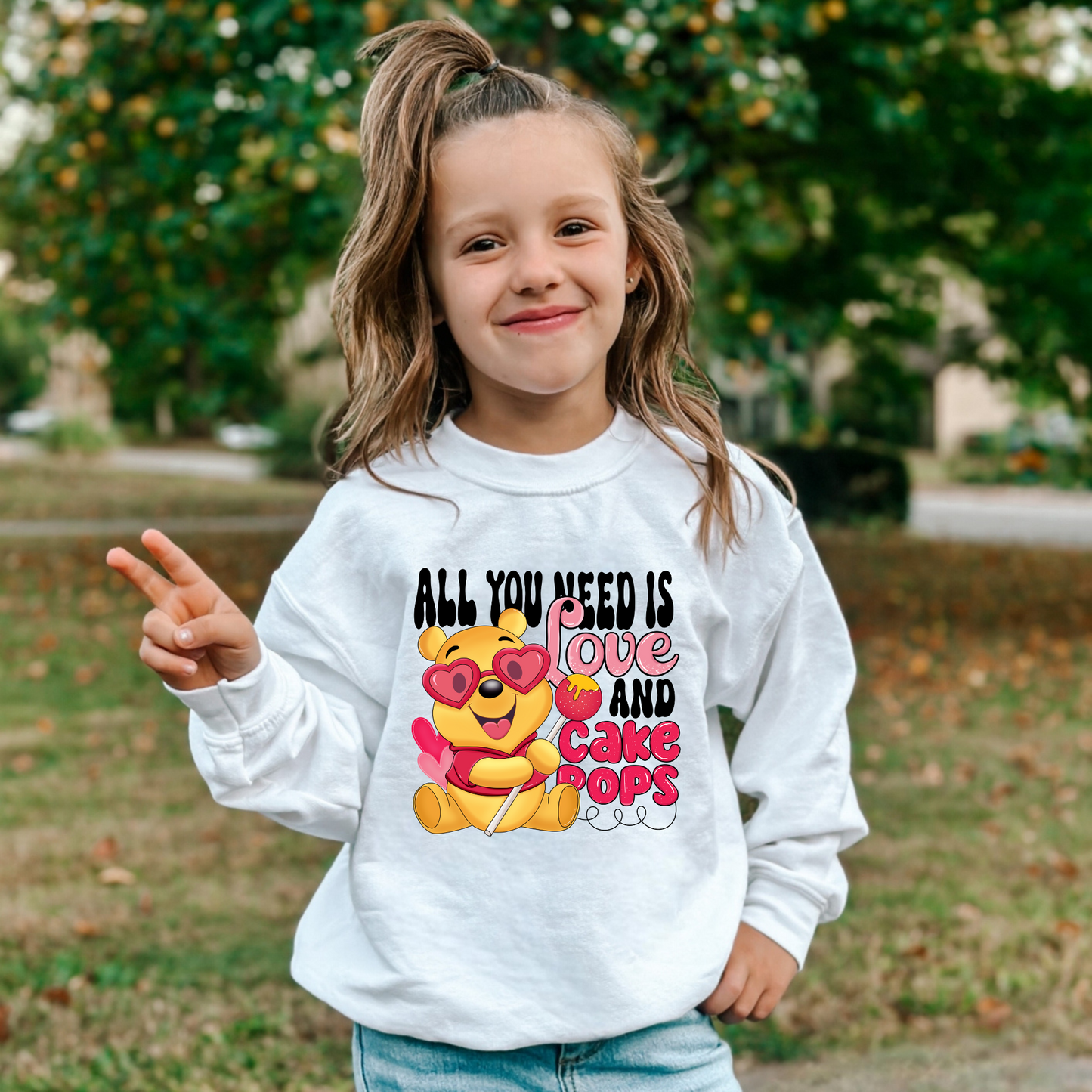 All You Need Is Love and Cake Pops Pooh-DTF Transfer