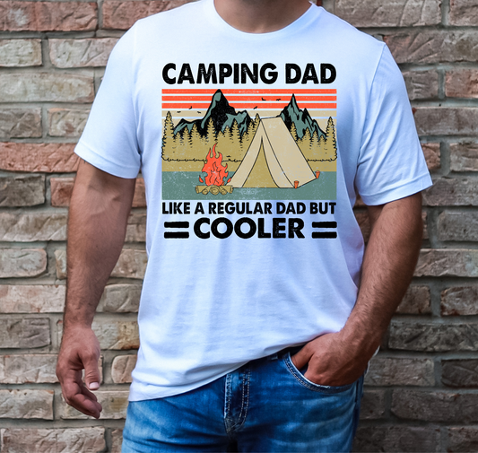 Camping dad, like a regular dad but cooler